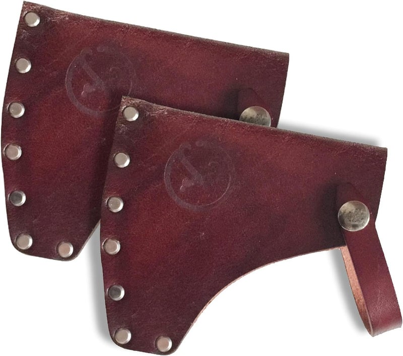WEKBOSS Kyien 2Pcs Leather Hatchet Axe Sheath Protector Tool - Head Cover with Leather - Image 1